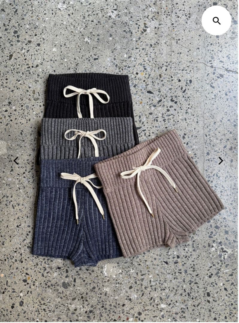 パンツ JUEMI Contrast Knit Shorts BLACK