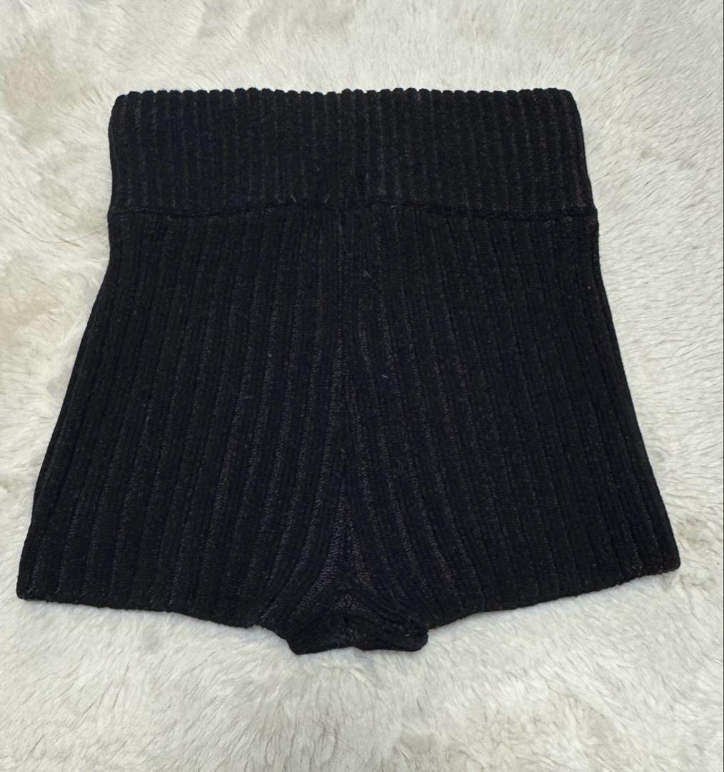 パンツ JUEMI Contrast Knit Shorts BLACK