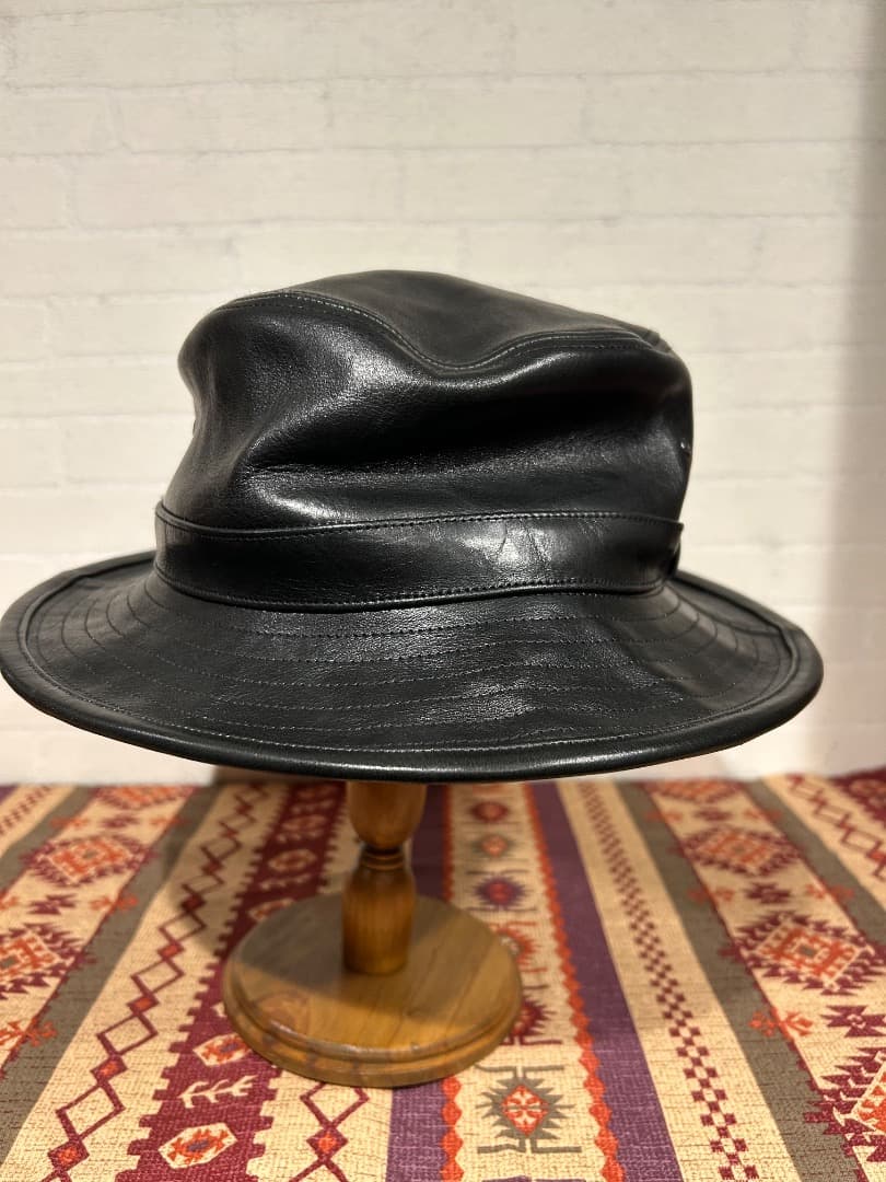 Mr.FATMAN x WOLFMAN BARBER ハット レザー