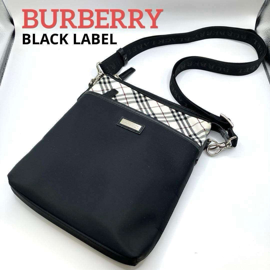 【美品】バーバリー　ブラックレーベル　ショルダーバッグ　サコッシュ　ノバチェック