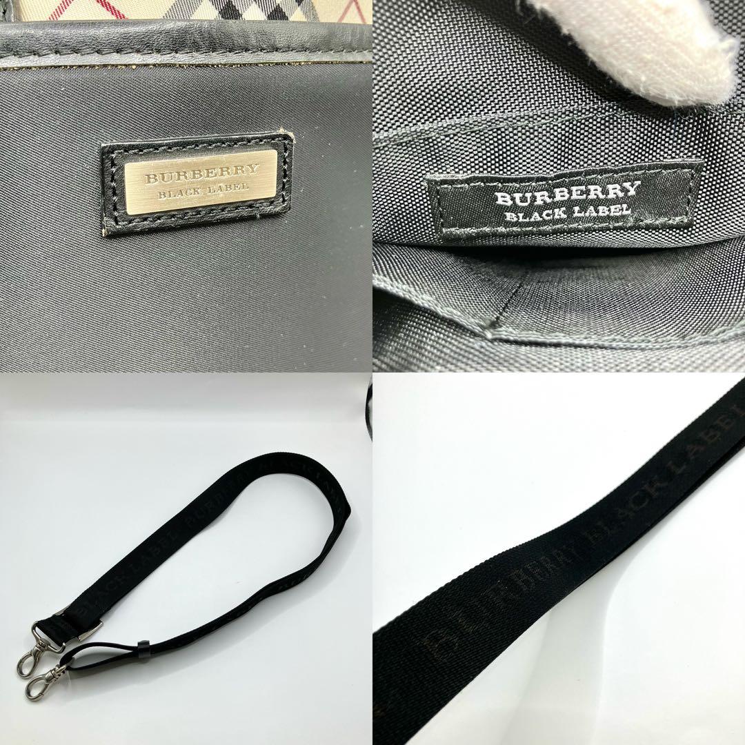 【美品】バーバリー　ブラックレーベル　ショルダーバッグ　サコッシュ　ノバチェック