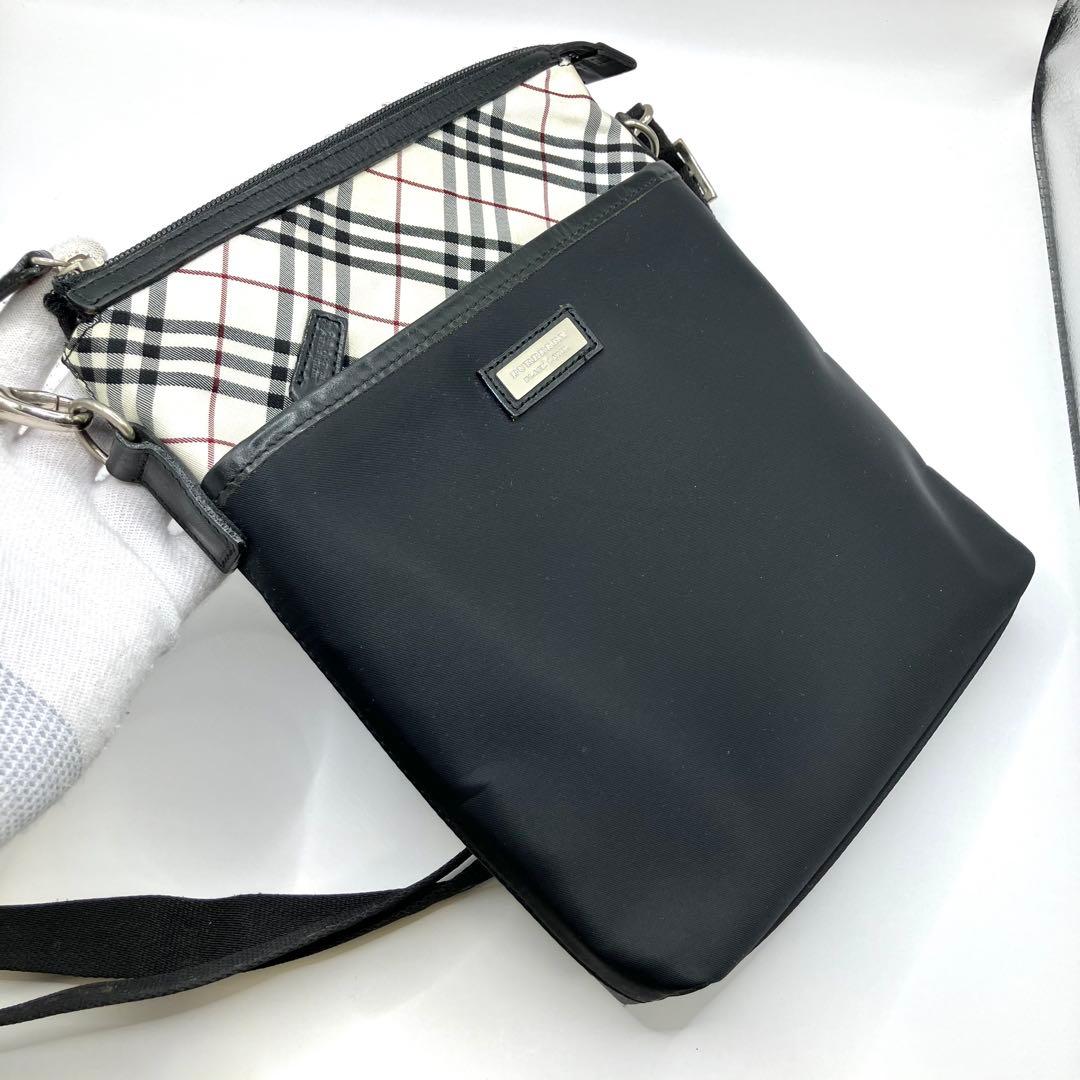 【美品】バーバリー　ブラックレーベル　ショルダーバッグ　サコッシュ　ノバチェック