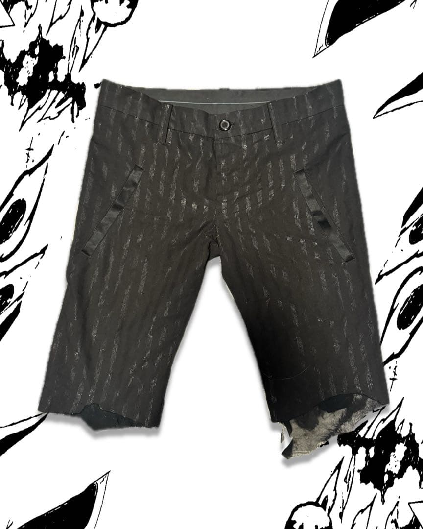 if six was nine ストライプ ハーフパンツ