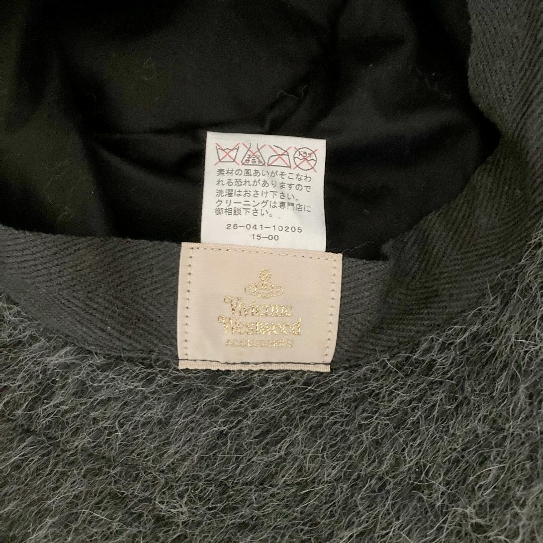 Vivienne Westwood ウールハット グレー刺繍ロゴ付き
