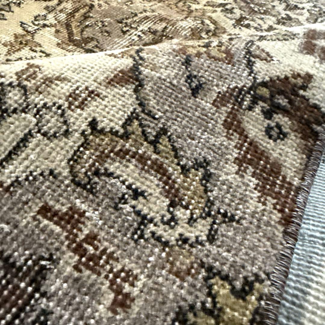 専用116×204 グレージュ×ブラウン　王道メダリオン　トルコヴィンテージラグ