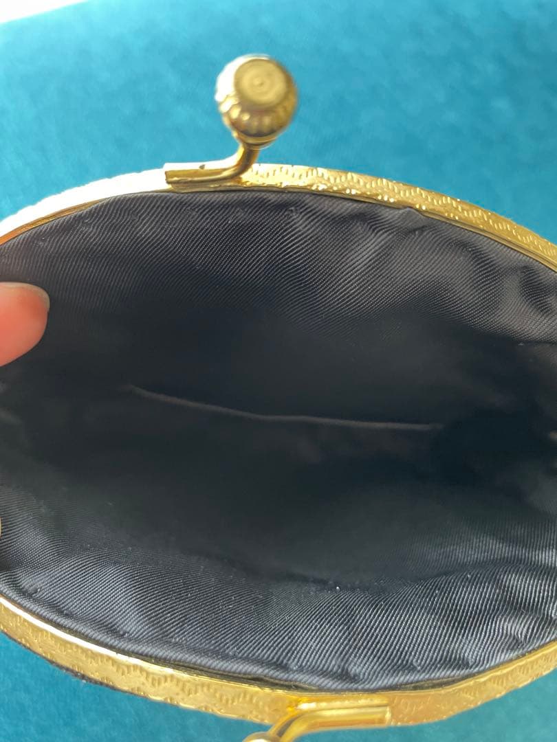 プチポワン　ラウンド型　バッグ　お花 アンティーク　良品　希少