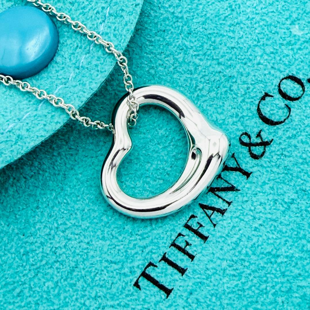 極美品 新品仕上 ティファニー オープンハート ネックレス S シルバー925