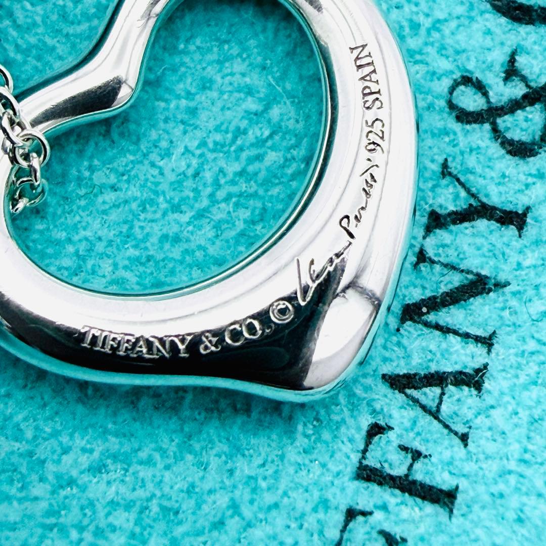 極美品 新品仕上 ティファニー オープンハート ネックレス S シルバー925