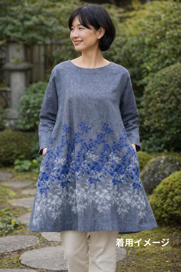 タグ付未使用 コットンハウスアヤ カッスルクームガーデン チュニックワンピース