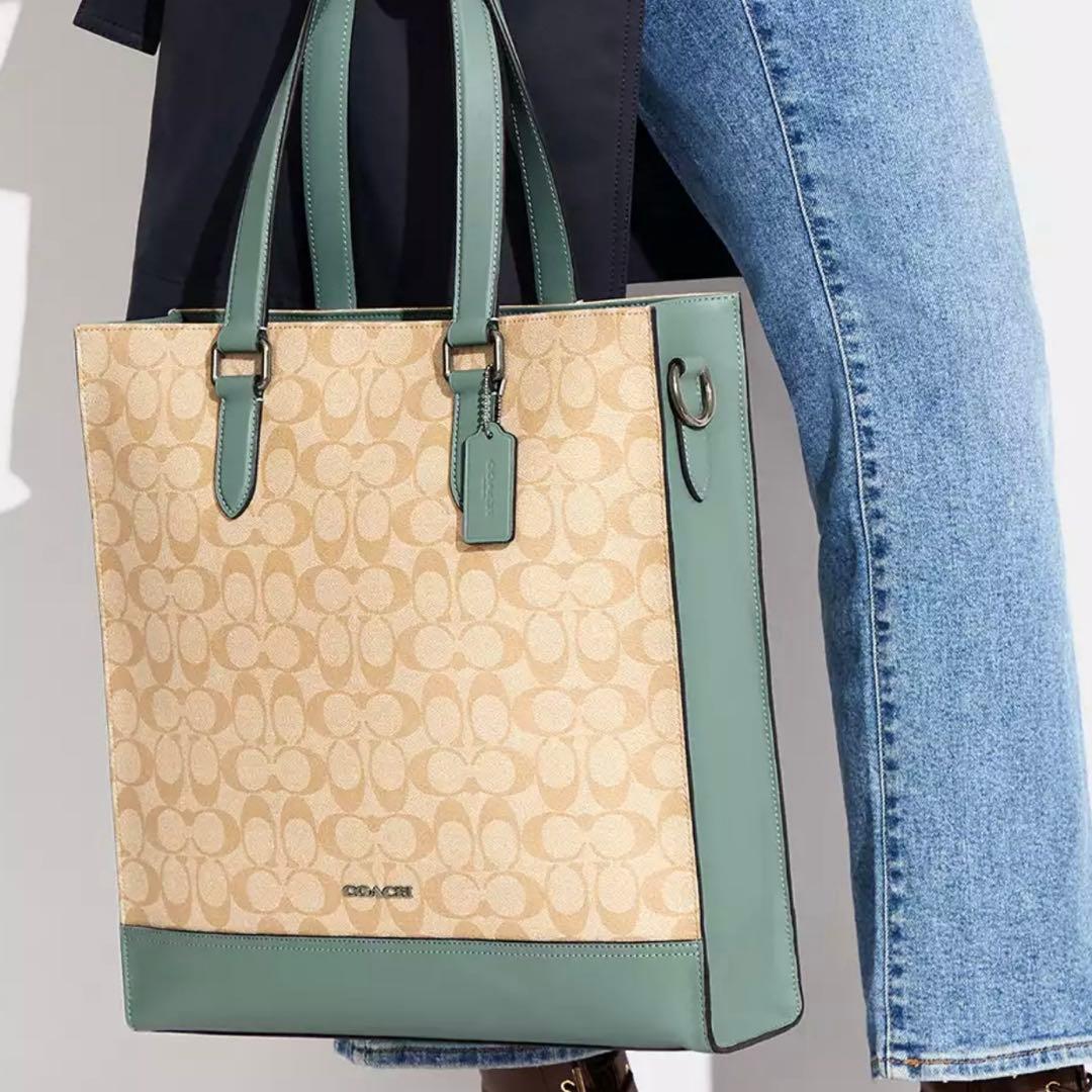 新品 COACH グラハム ストラクチャード トートカラーブロック シグネチャー