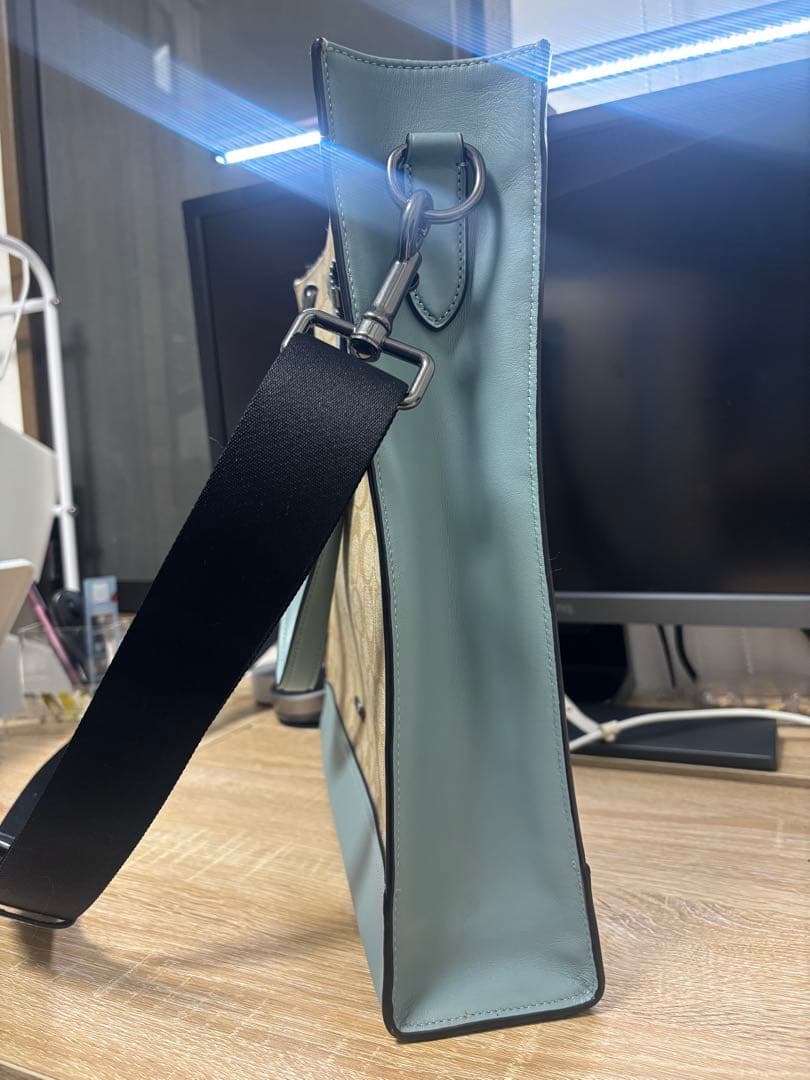 新品 COACH グラハム ストラクチャード トートカラーブロック シグネチャー