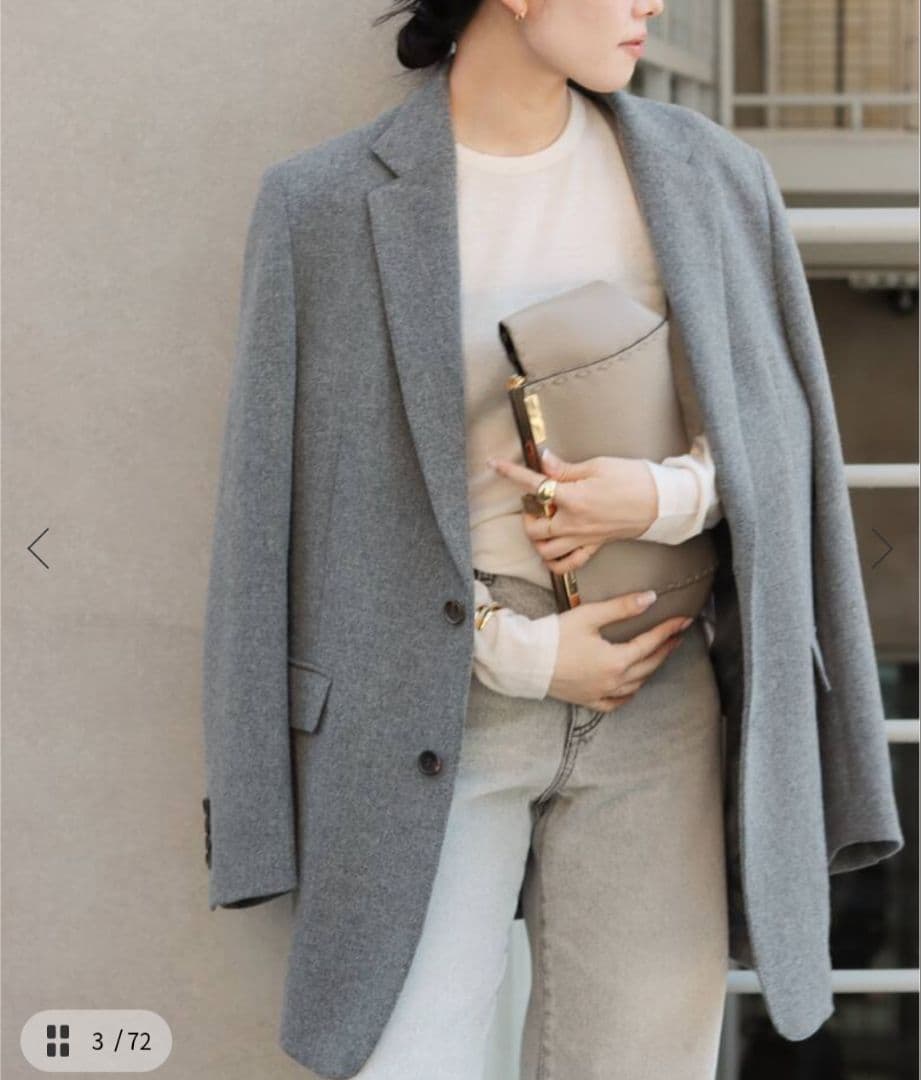 ほ*☆様 【美品】24AW　Plage　Big Tailored ジャケット　グ