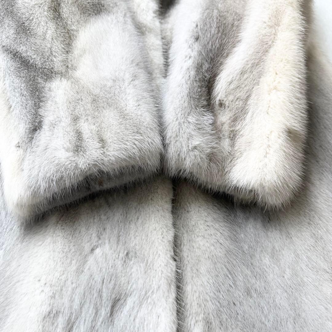 最高級 サファイヤミンク 2297　毛皮 ファーコート 女優襟