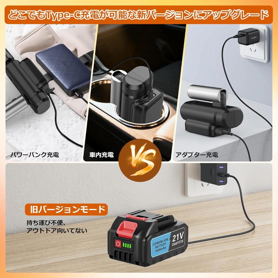 ✨新品 高圧洗浄機 ハンディ コンパクト コードレス USB-C充電式 一体型