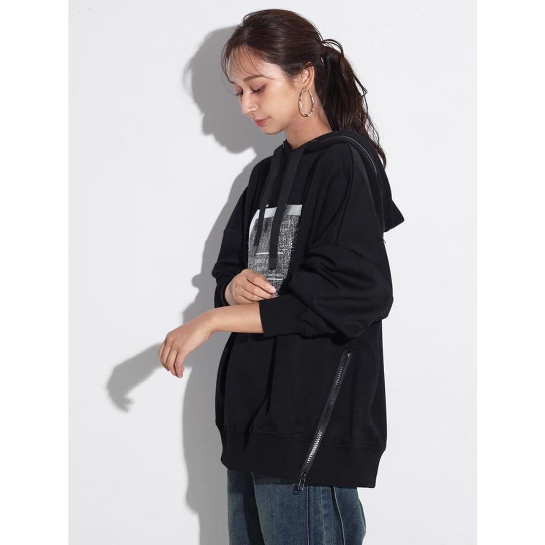 SCOT CLUB☆ ジップデザイン箔ロゴパーカー