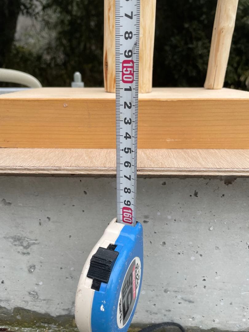 国産ヒノキ　鳥用止まり木　大型スタンド　約157センチ　中型インコ用