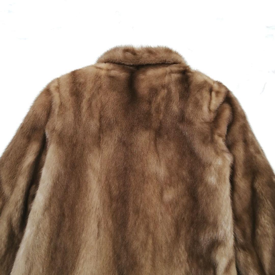 デミバフミンク　毛皮 コート　リアルファー　毛並み良好　9　高級　ゆったり