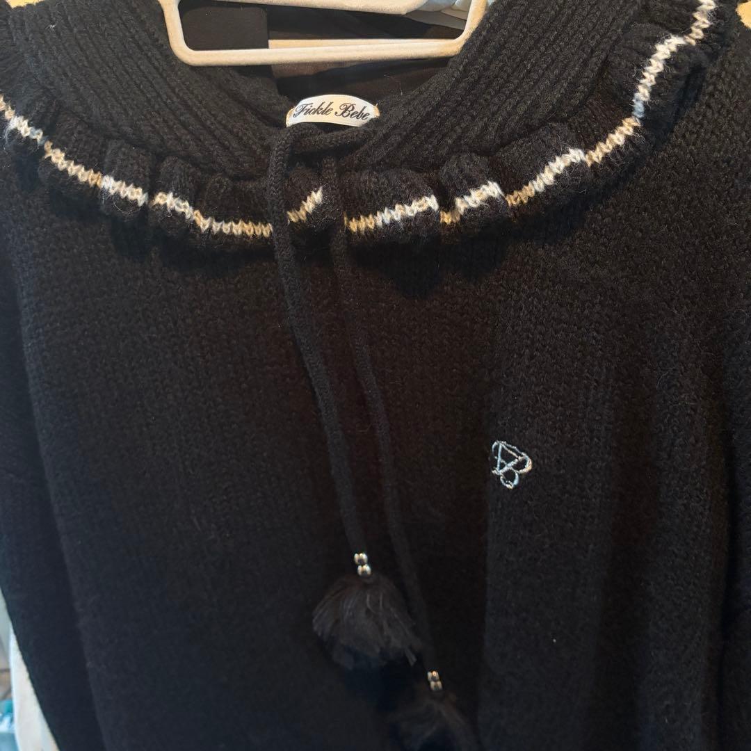 ficklebebe フリルカラーセーラーニット