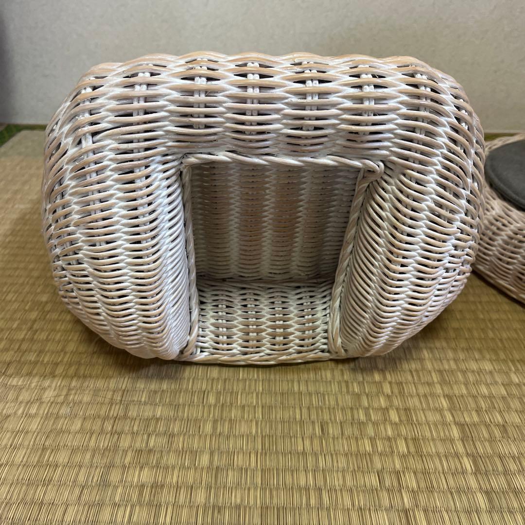 美品　桜屋工業 ラタン座椅子 二脚セット 和室 和モダン ホームデイ