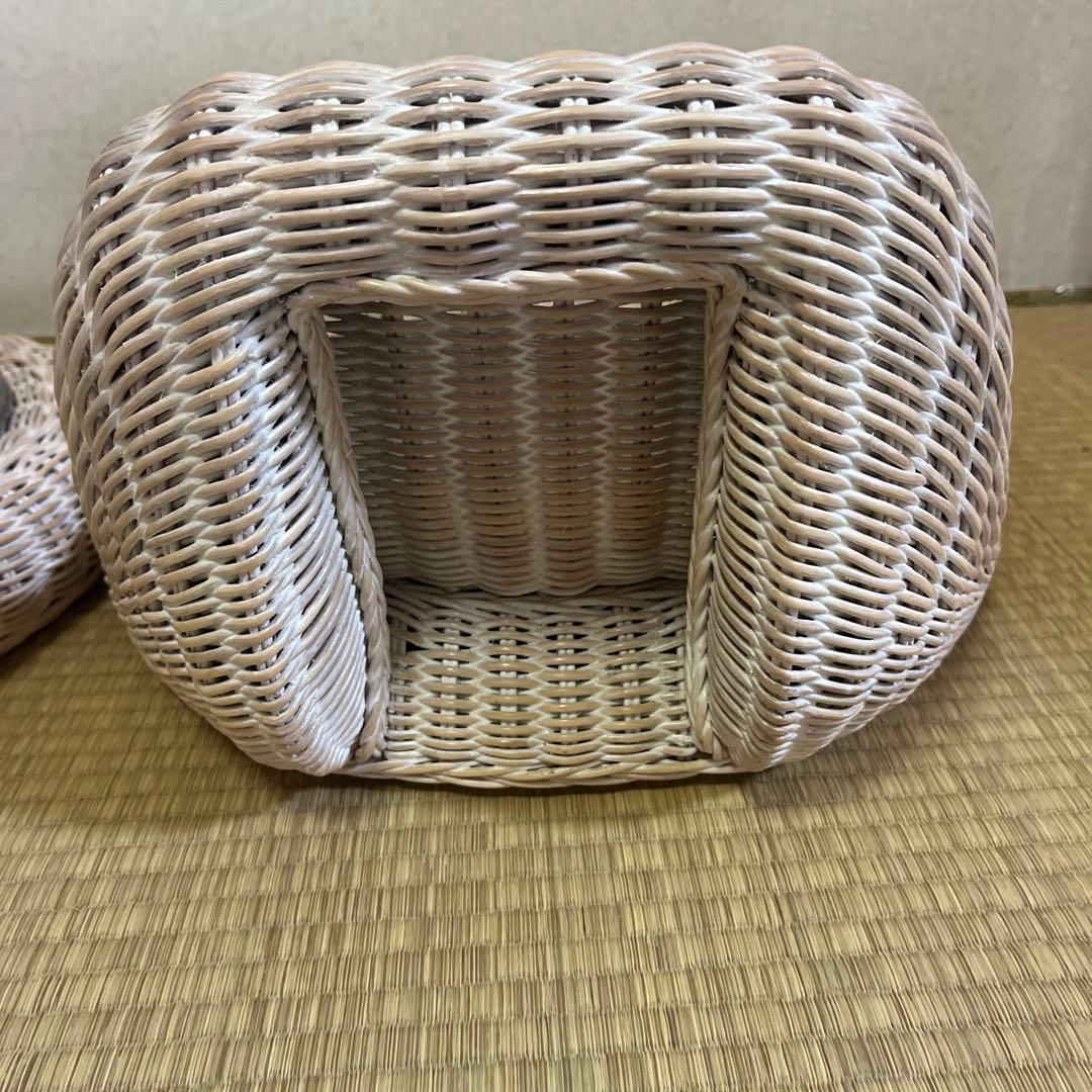 美品　桜屋工業 ラタン座椅子 二脚セット 和室 和モダン ホームデイ