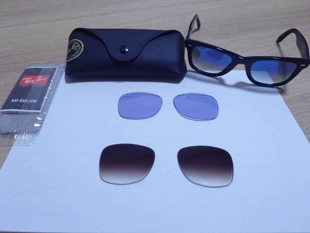 【お得】レイバン ウェイファーラー RB2140F 901　交換レンズ2組付