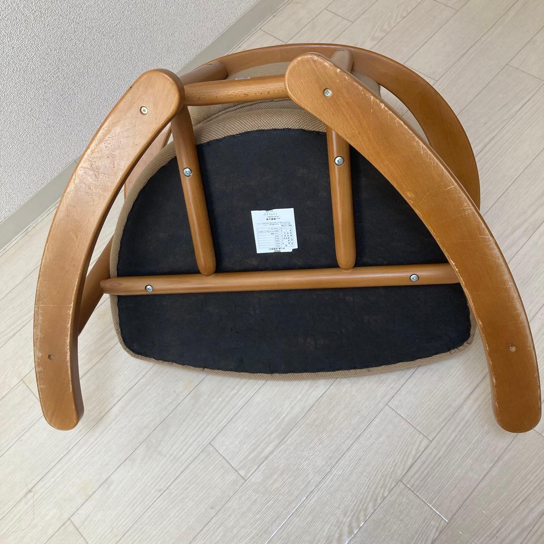 無限工房 かに座椅子 ローチェア バリアフリー ベージュ 光野有次