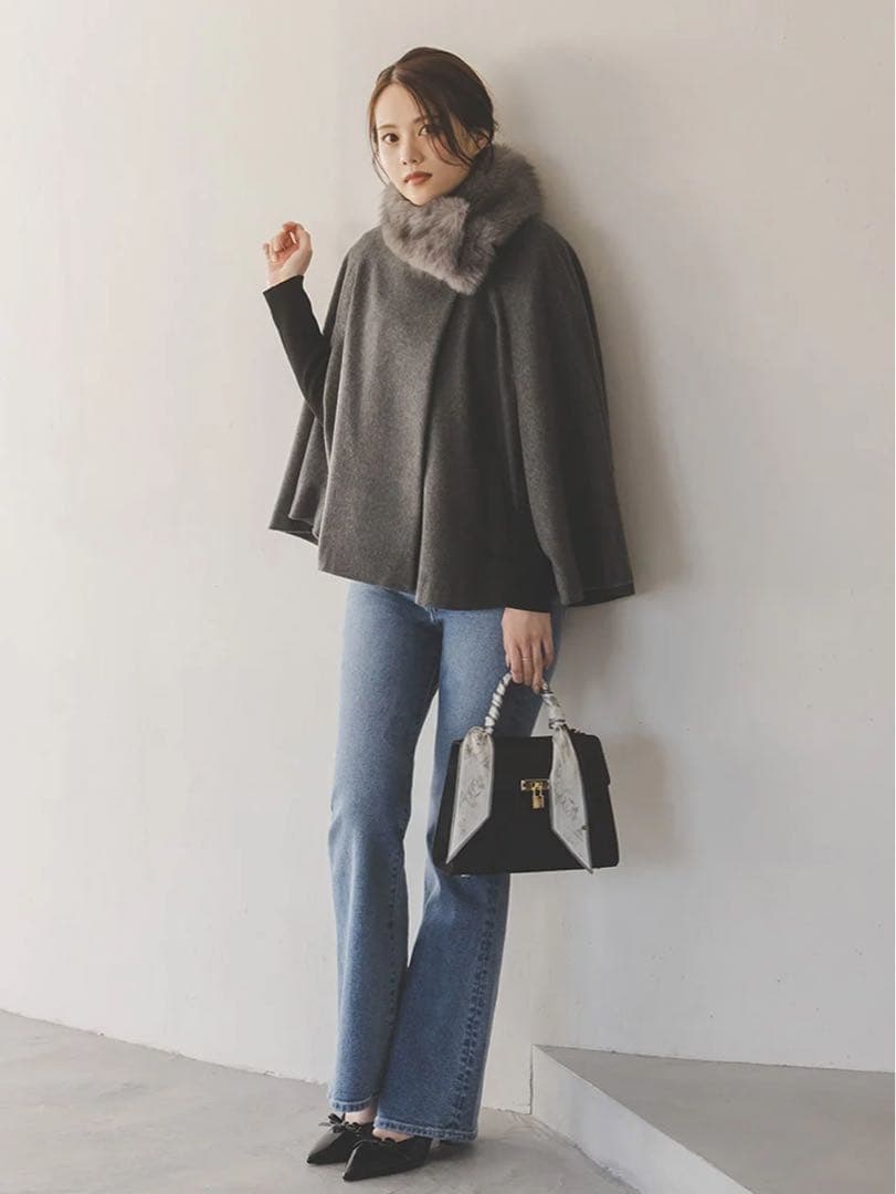 SNIDEL スナイデル ショートケープコート