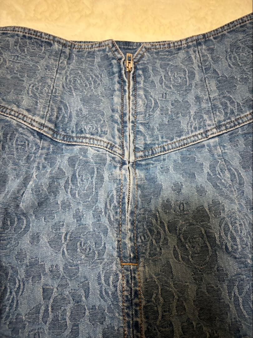 CHANEL デニムスカート ココマーク カメリア 36