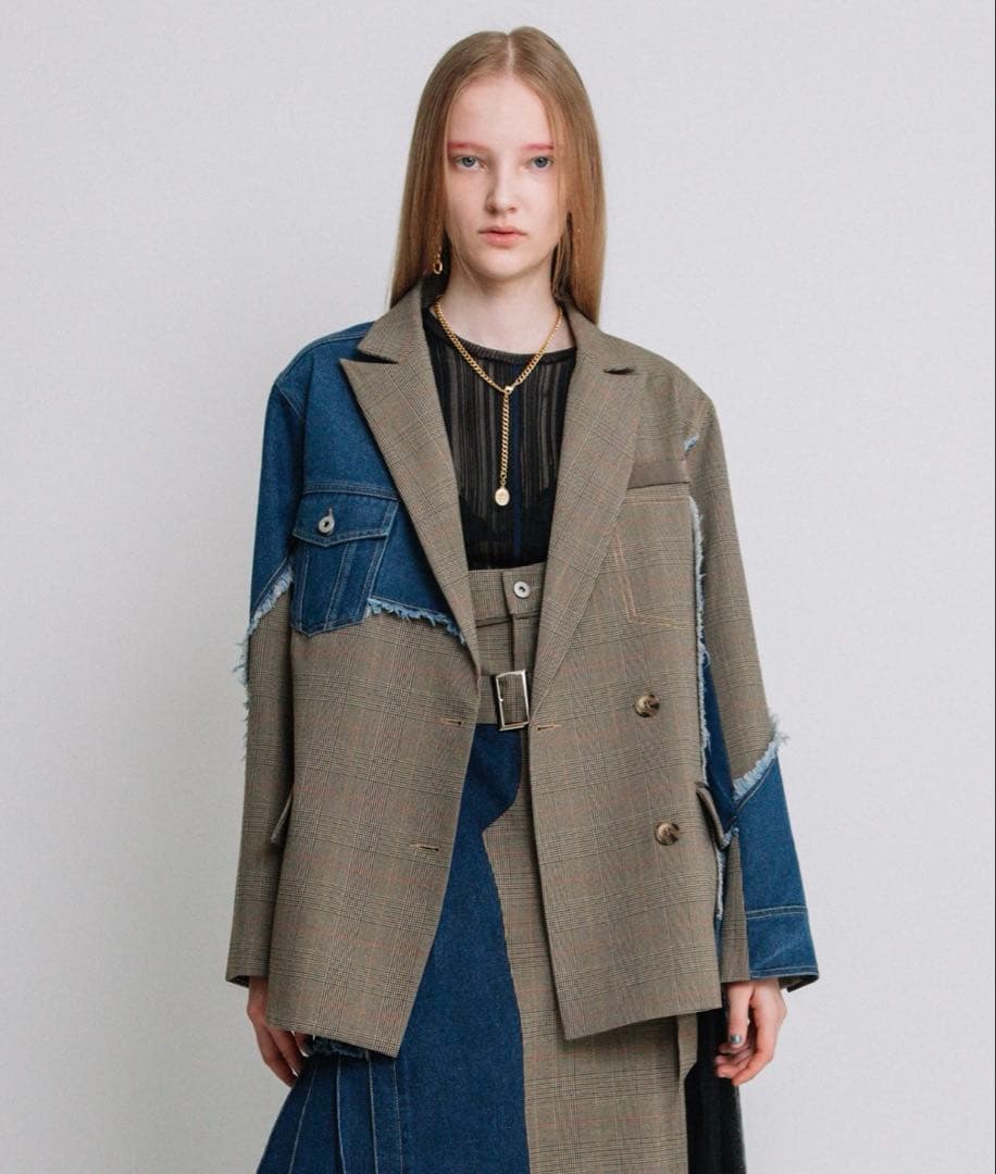 AULA AILA✴︎デニムコンビネーションジャケット