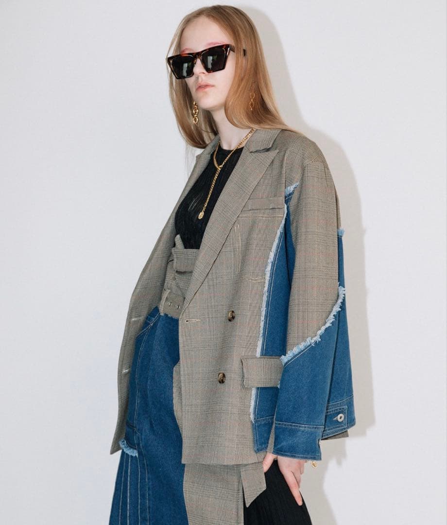 AULA AILA✴︎デニムコンビネーションジャケット