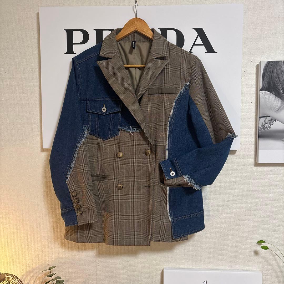 AULA AILA✴︎デニムコンビネーションジャケット