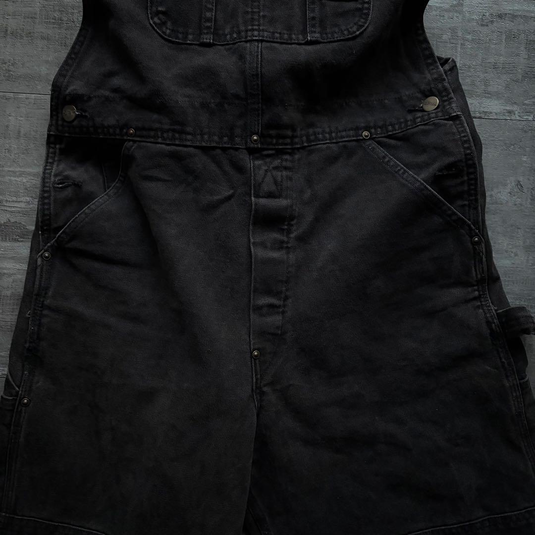 【美品！！】　Carhartt オーバーオール　ブラック　　黒32×32 希少