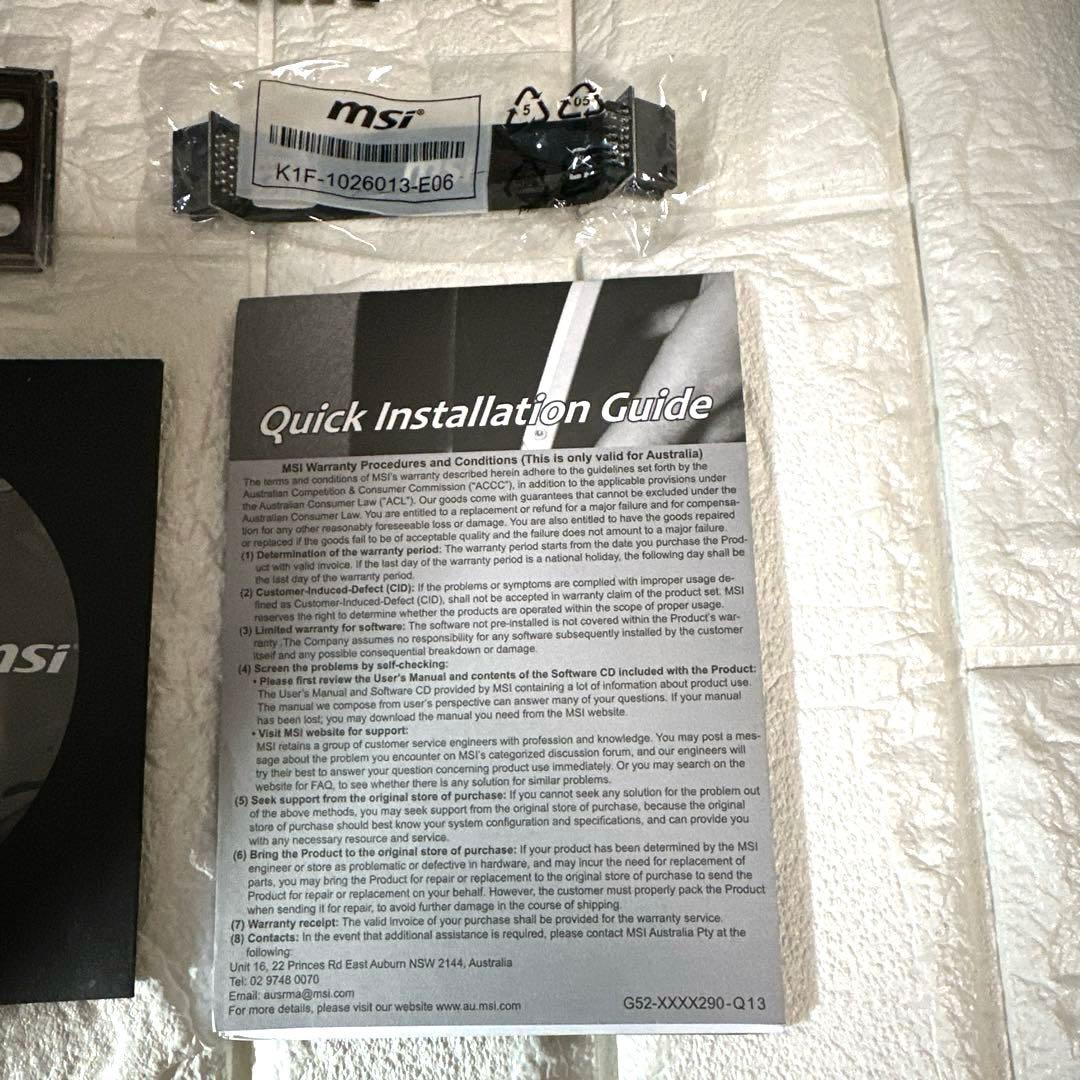 正常動作品　取説他付属品付　msi ATX マザーボード　970 GAMING