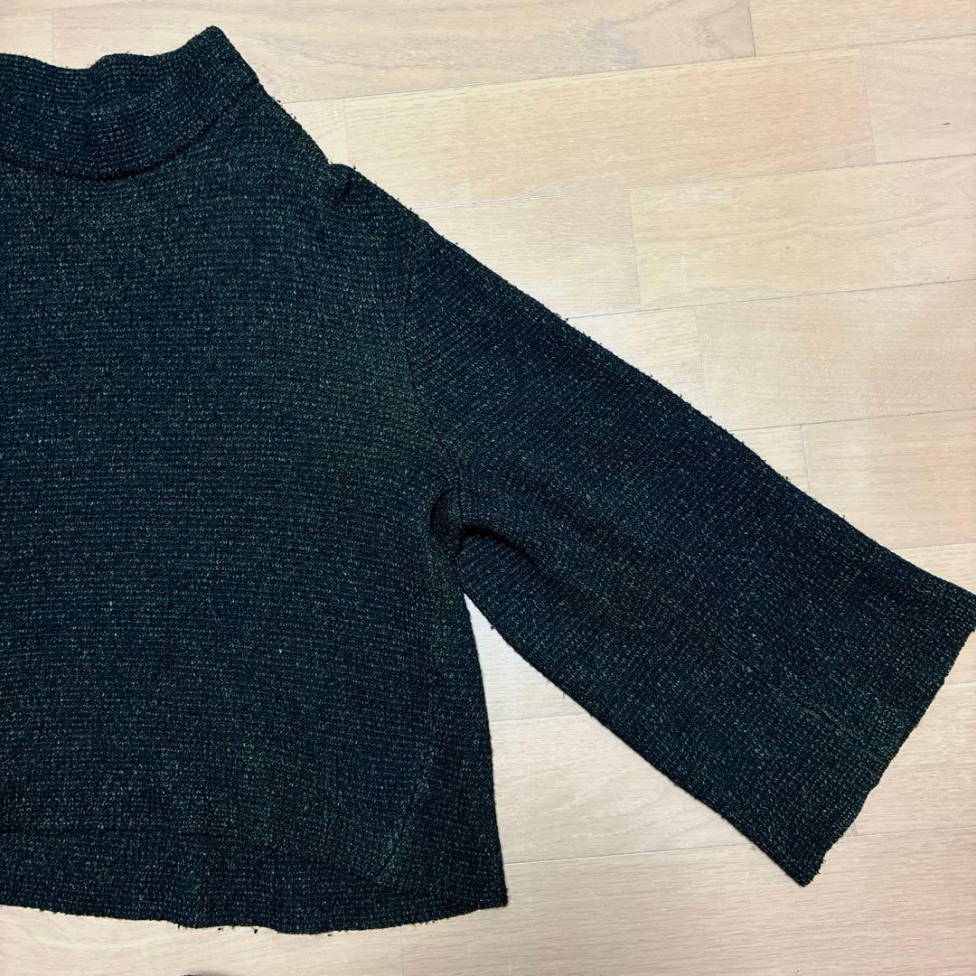 【 Ka na ta 】 unmilitary knit 黒×深緑　サイズ1