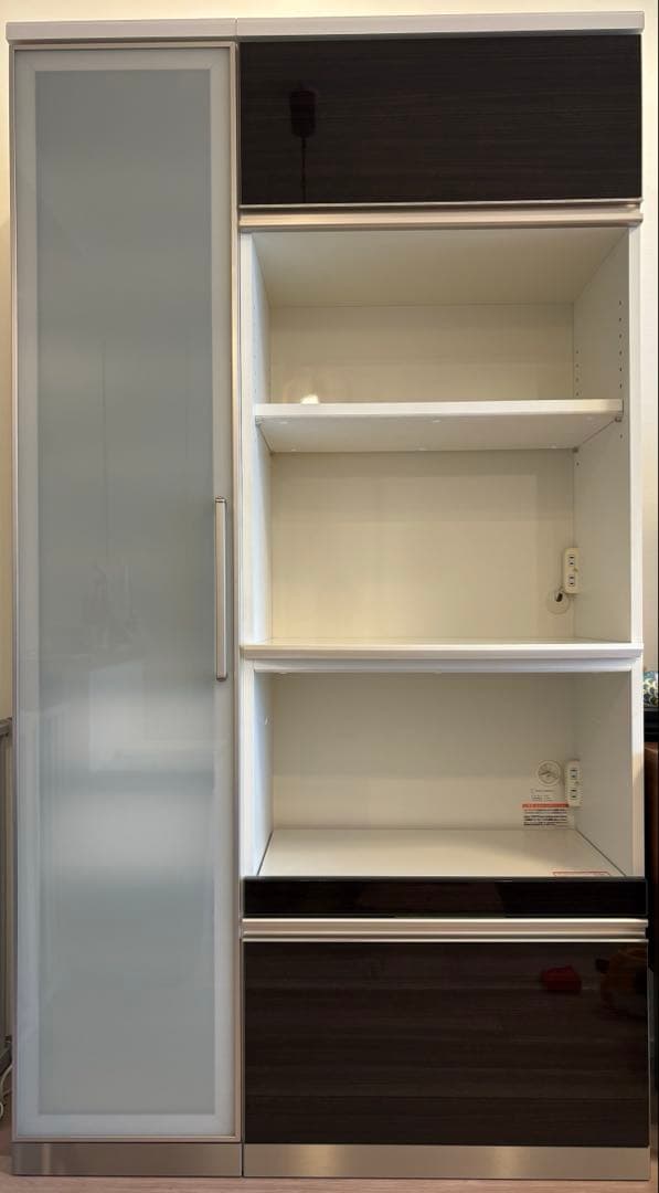 食器棚 (収納キャビネット) 木製 ガラス