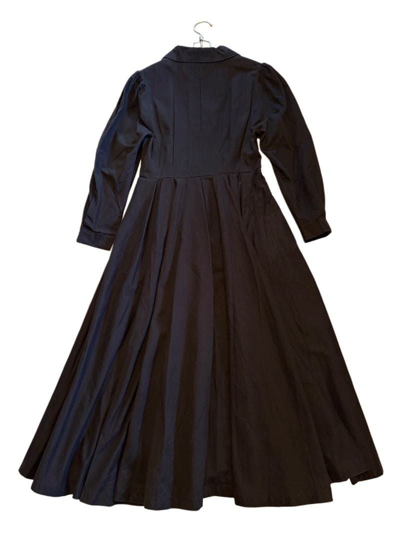 foufou /THE DRESS #17 オープンカラーゴールドボタンドレス