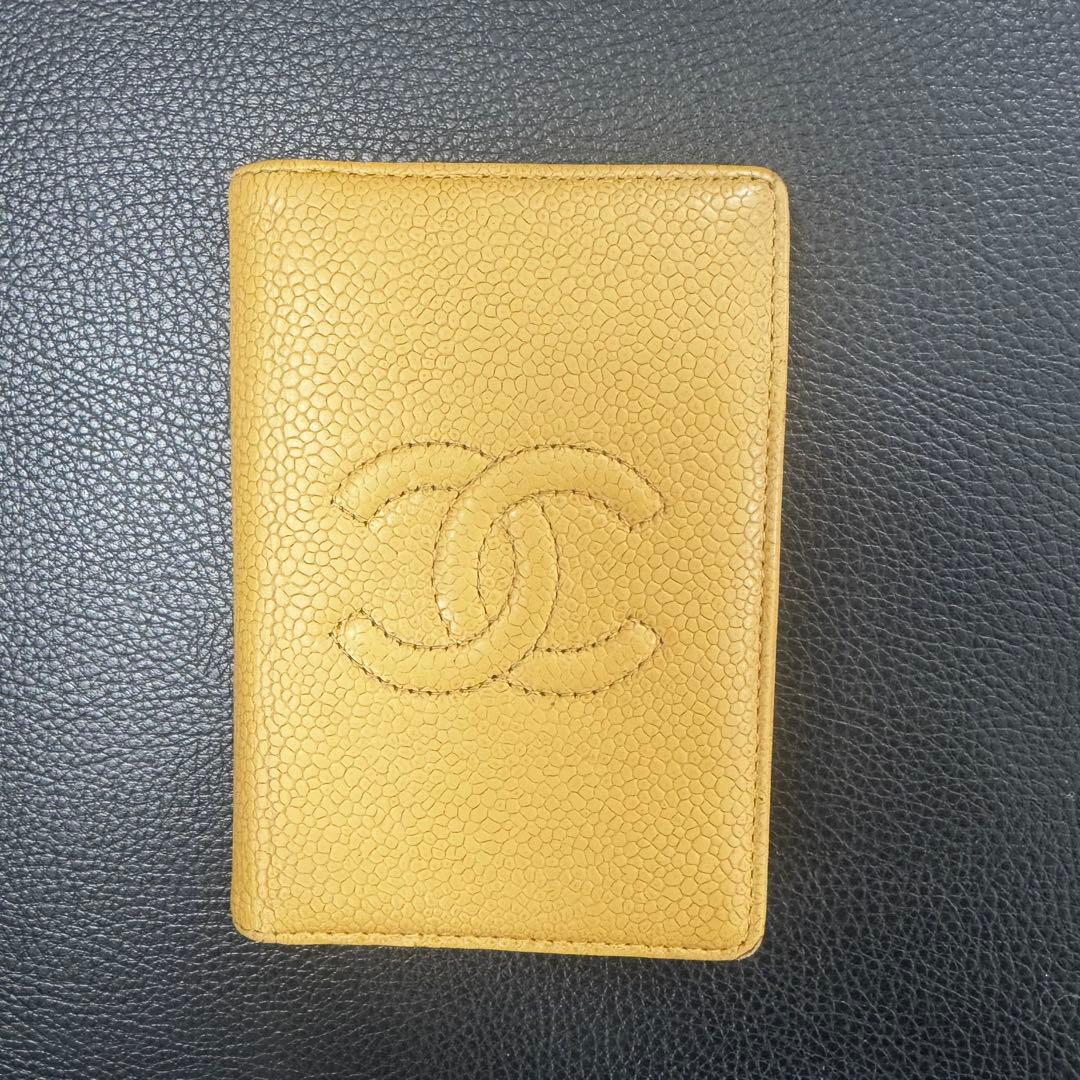 シャネル 名刺入れ ベージュ 11cm x 8cm