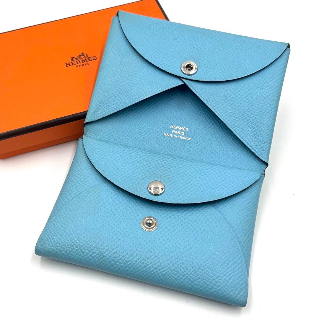 HERMES エルメス カルヴィデュオ ブルー エプソン