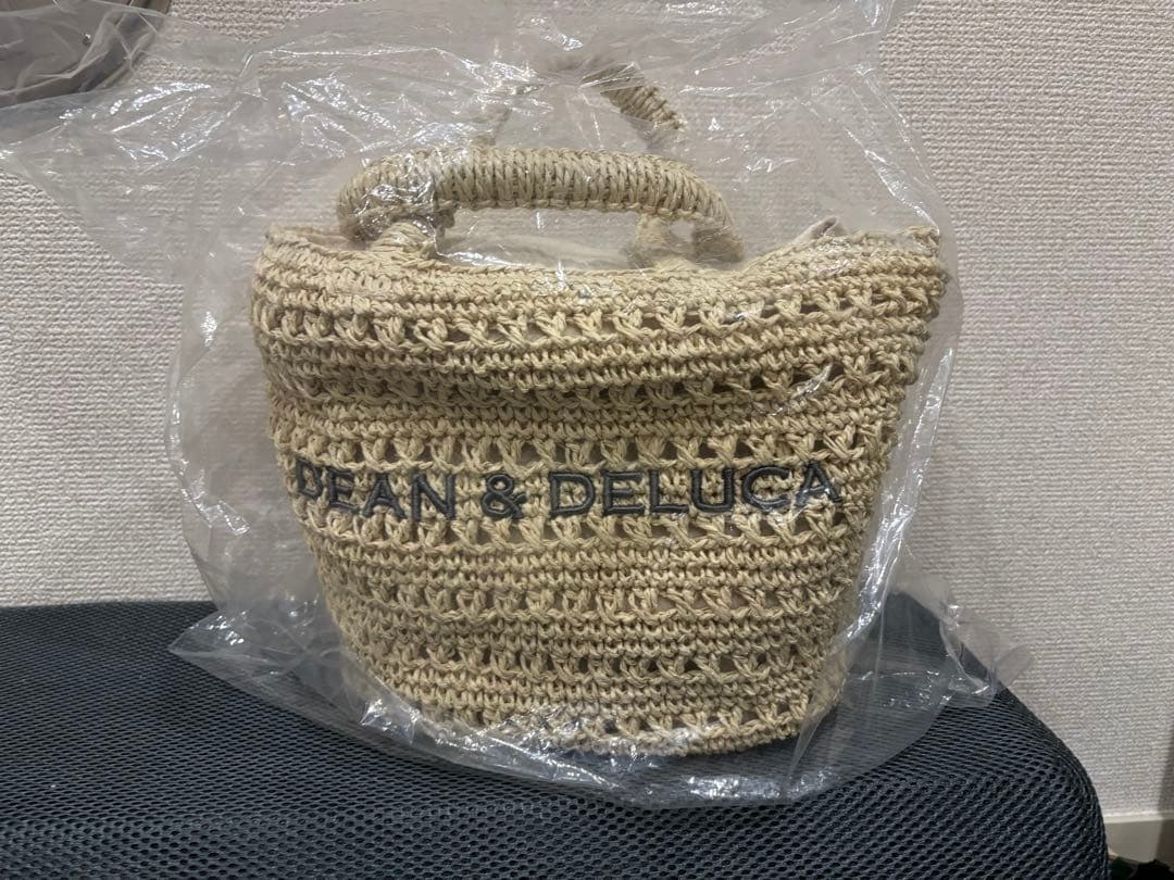 DEAN & DELUCA BEAMS クロッシェバスケットバック ナチュラルS