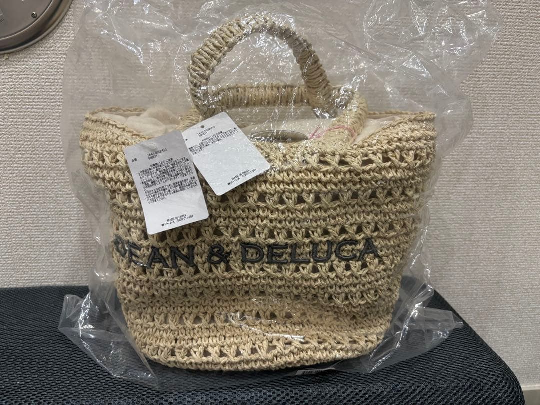 DEAN & DELUCA BEAMS クロッシェバスケットバック ナチュラルS