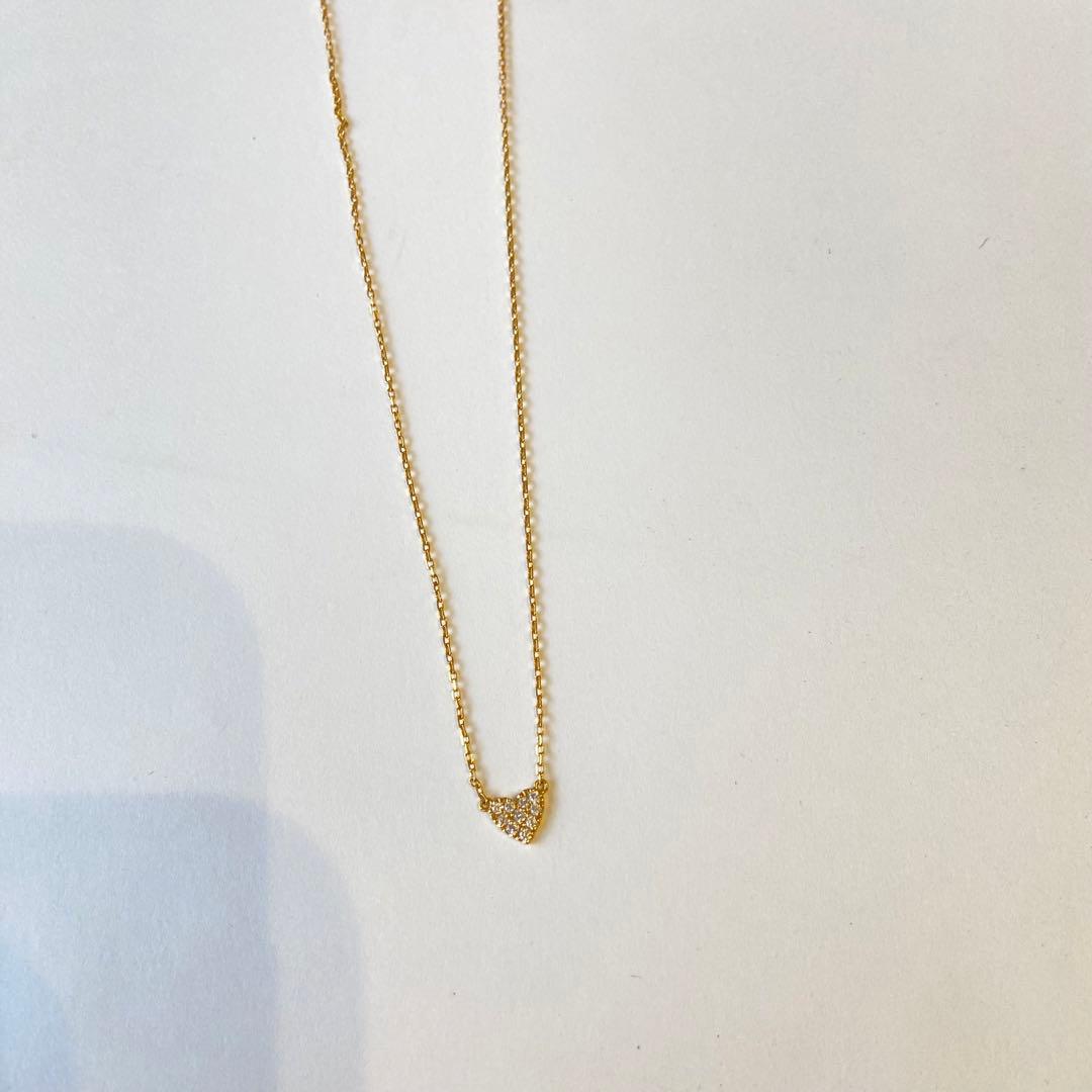 AHKAH　アーカー　ハート ダイヤモンド ネックレス