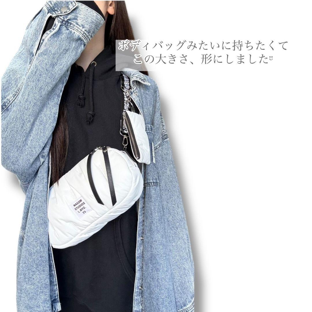 QUILTING shoulder bag ポーチ付／White
