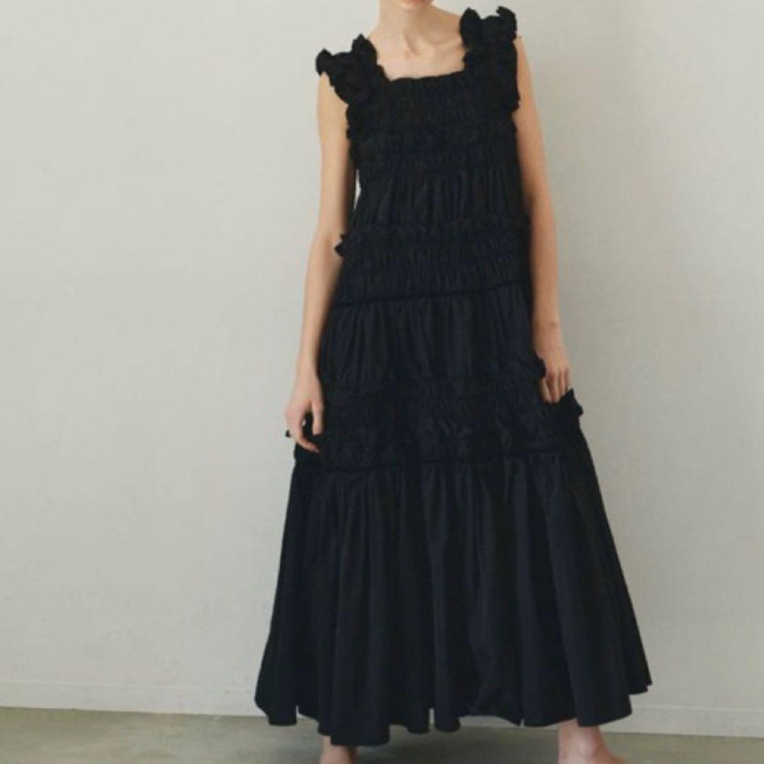 専用　新品　PERNA　ギャザーキャミフリルワンピース　フレアマキシワンピース