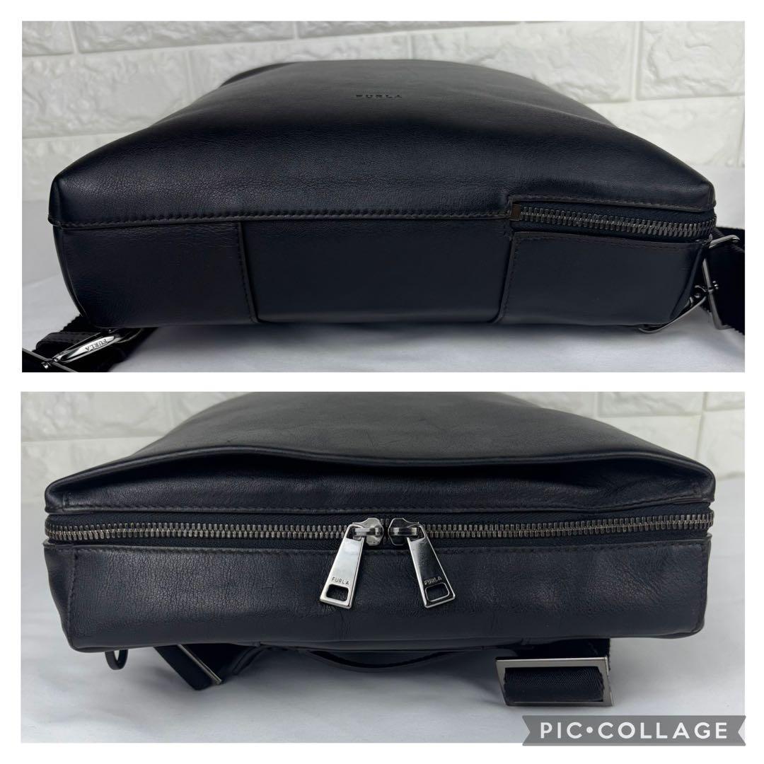 ✨美品✨ FURLA 本革 3wayビジネスバッグ ブラック
