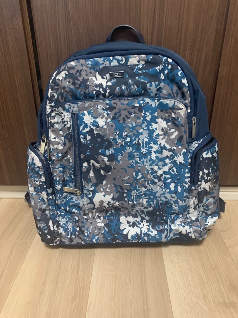 【新品】TUMI レディースバッグ 花柄 ネイビー ビジネスバッグ