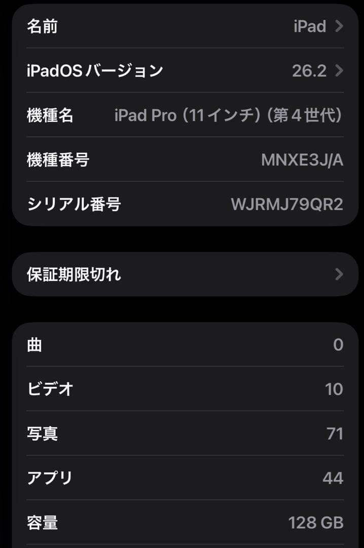 ☆美品☆iPad Pro 11インチ　第4世代　M2