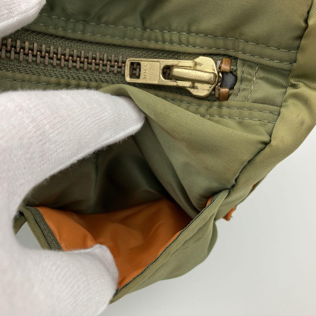 PORTER TANKERナイロン製　ミニボストンバッグ　カーキ　オリーブ