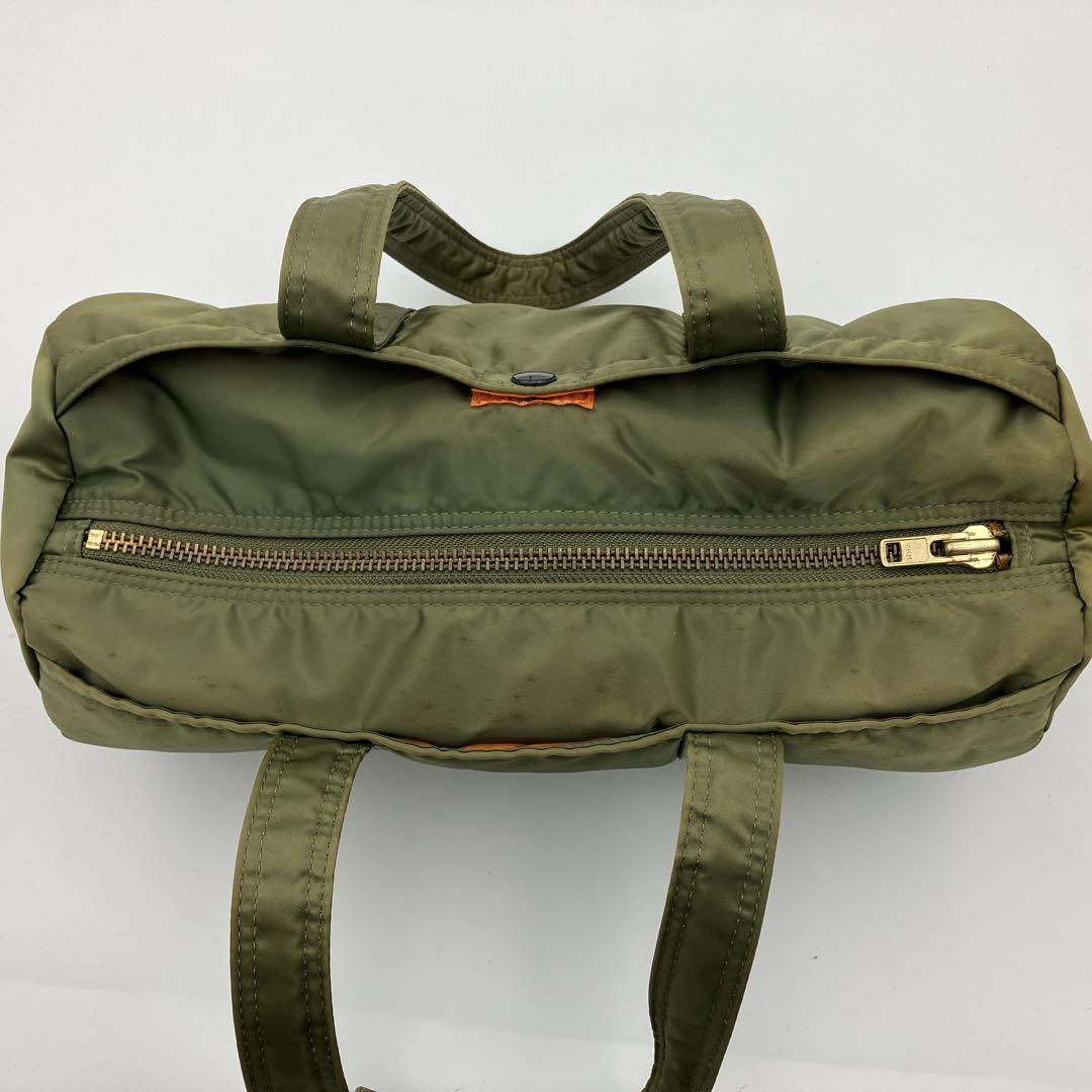 PORTER TANKERナイロン製　ミニボストンバッグ　カーキ　オリーブ