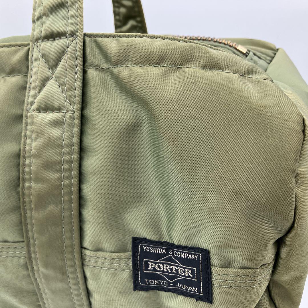PORTER TANKERナイロン製　ミニボストンバッグ　カーキ　オリーブ