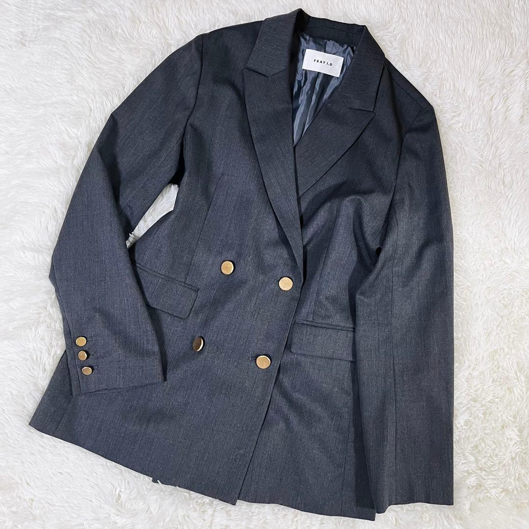 美品 23秋冬モデル FRAY I.D ダブルブレストピークドラペルジャケット1